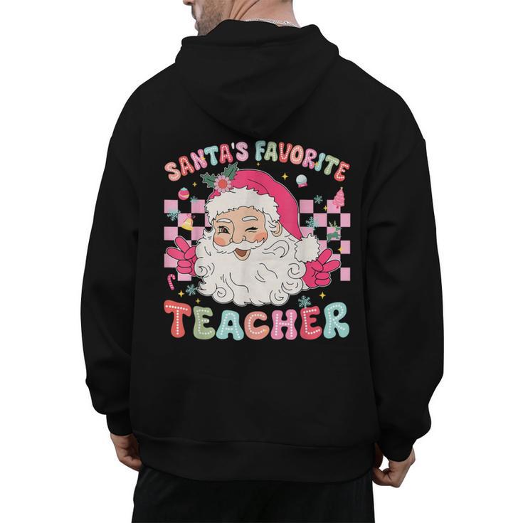 Santa Favorite Teacher Shirt Teacher Christmas Men's Hoodie Back Print, trending gift Santa Favorite Teacher Shirt Teacher Christmas Men's Hoodie Back Print, trending gift