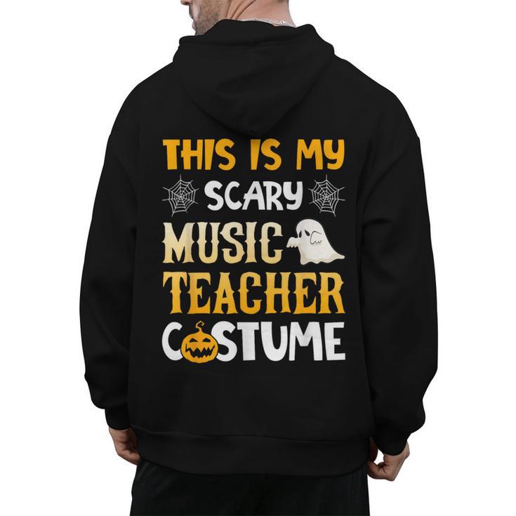 This Is My Scary Music Teacher Halloween Costumes Pajama Men's Hoodie Back Print