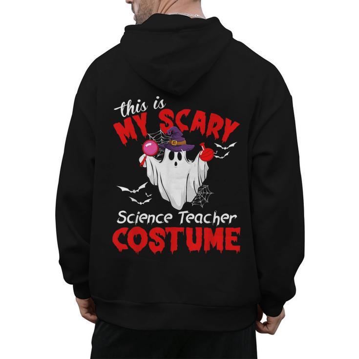 This Is My Scary Science Teacher Costume Ghost Halloween Men's Hoodie Back Print