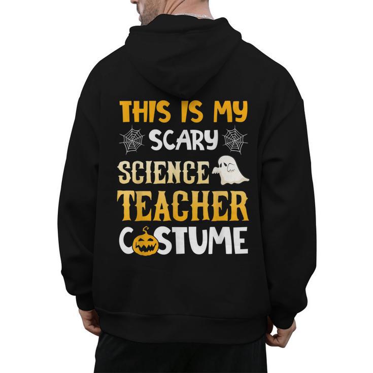 This Is My Scary Science Teacher Halloween Costumes Men Women Kids Men's Hoodie Back Print