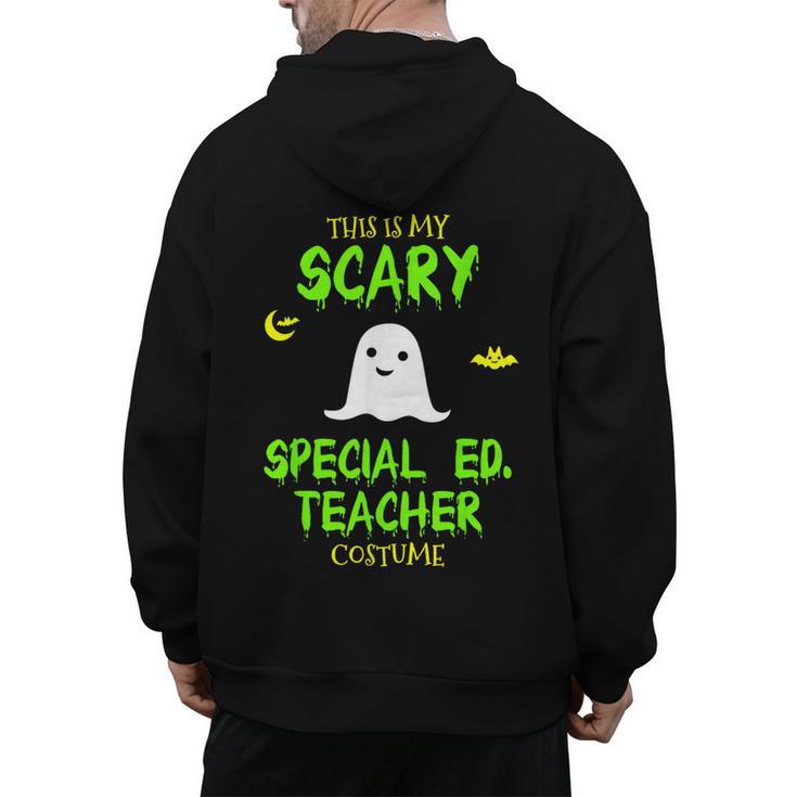Scary Special Education Ed Teacher Costume Halloween Easy Men's Hoodie Back Print