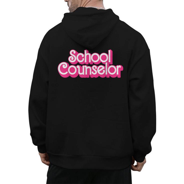 School Counselor Back To School Teacher Life Men's Hoodie Back Print