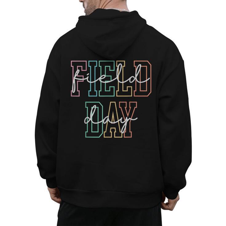 School Field Day Happy Field Day Tee Teacher Life Summer Men's Hoodie Back Print
