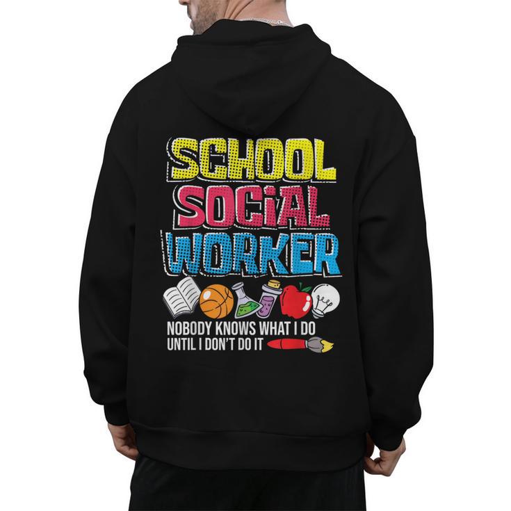 School Social Worker Teacher Caseworker Public Servant LSW Men's Hoodie Back Print