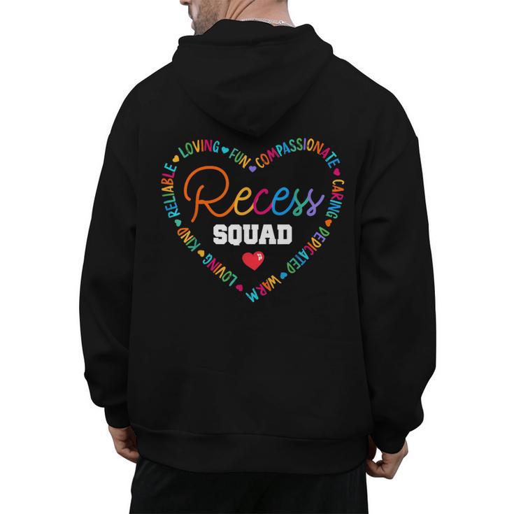 School For Teachers Students Monitor Recess Crew Team Men's Hoodie Back Print