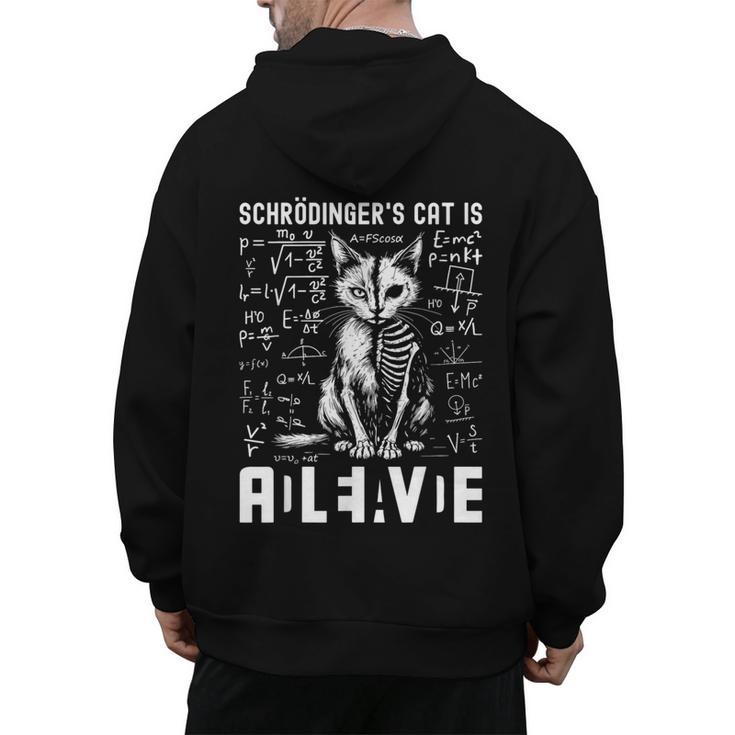 Schrodinger's Cat Dead And Alive Physics Teacher Men's Hoodie Back Print