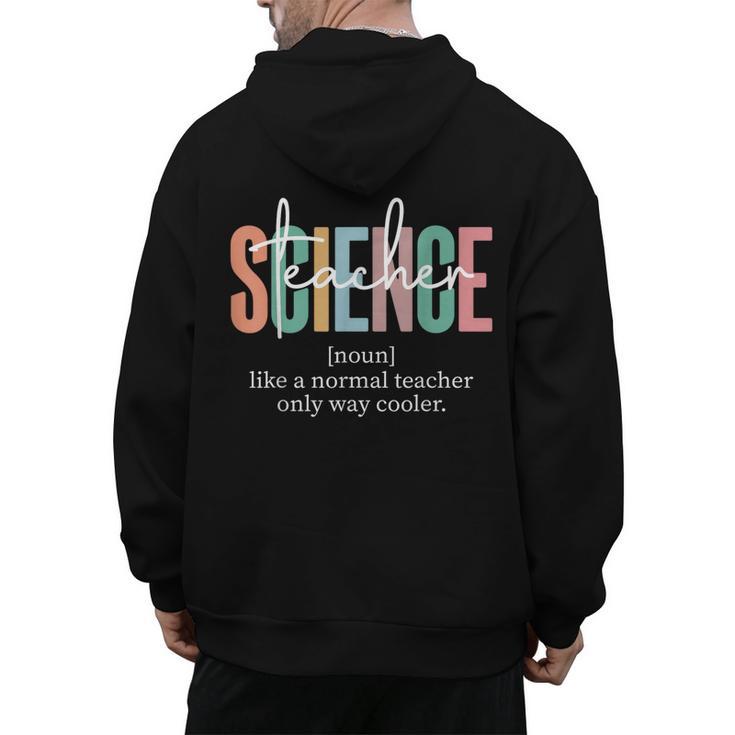 Science Teacher Definition For Women & Men Men's Hoodie Back Print