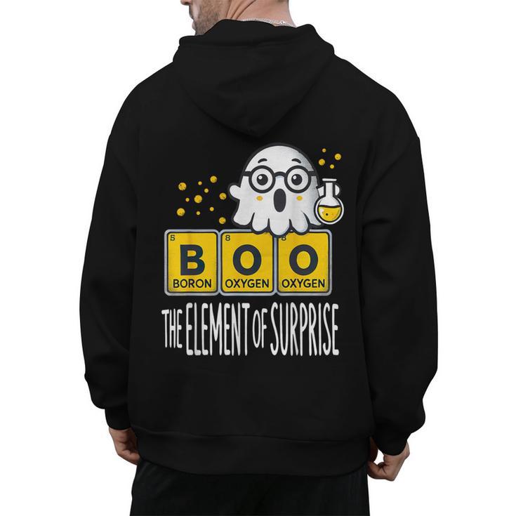 Science Teacher Halloween Elements Of Surprise Chemistry Men's Hoodie Back Print