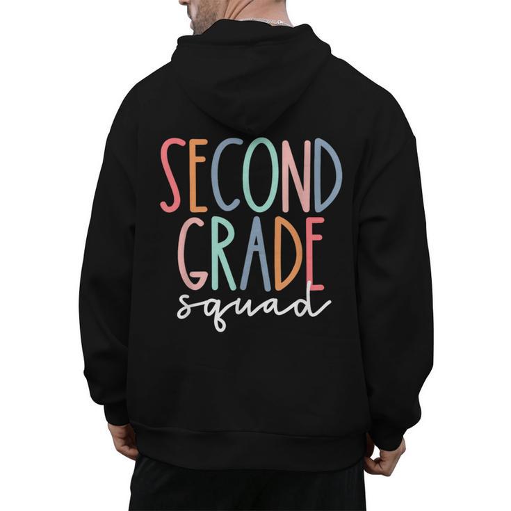 Second Grade Squad 2nd Grade Teacher Women Back To School Men's Hoodie Back Print