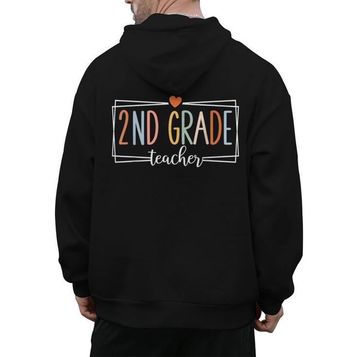 Second Grade Teacher 2nd Grade Teachers Back To School Men's Hoodie Back Print