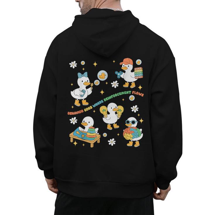 Silly Goose Behavior Analyst RBT ABA Therapy SPED Teacher Men's Hoodie Back Print