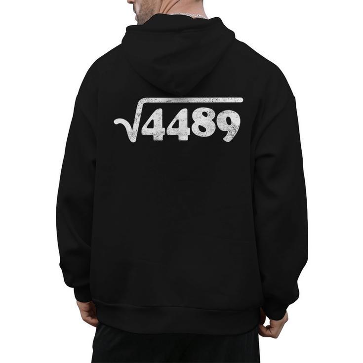 Sixty Seven 67 Meme Square Root 4489 Slang Math Teacher Men's Hoodie Back Print