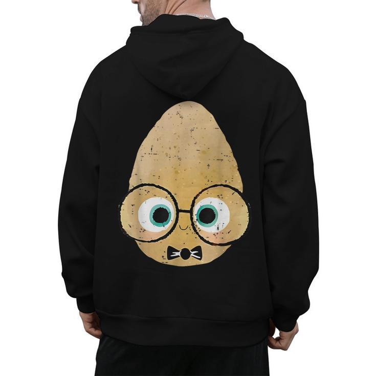 The Smart Seed Good Egg Teacher Halloween Costume Food Group Men's Hoodie Back Print