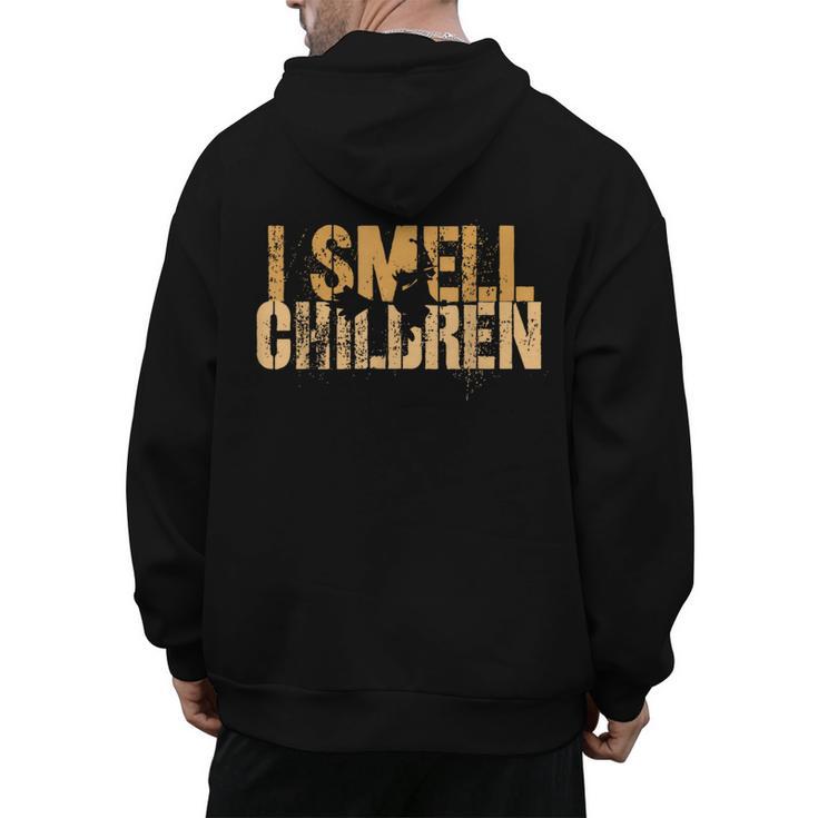 I SMELL CHILDREN Halloween Teacher Classroom I Teach Men's Hoodie Back Print