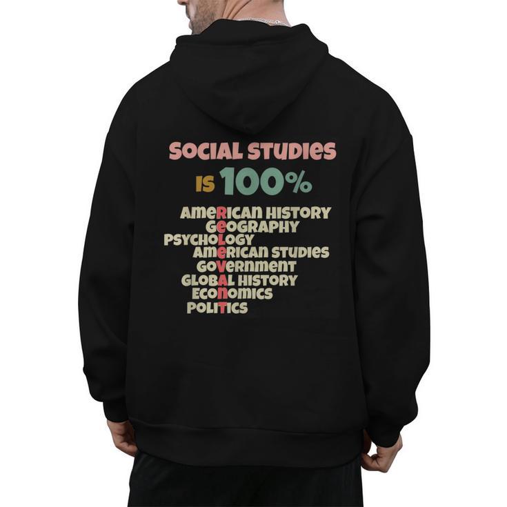 Social Studies Is Relevant History Teacher History Buff Men's Hoodie Back Print