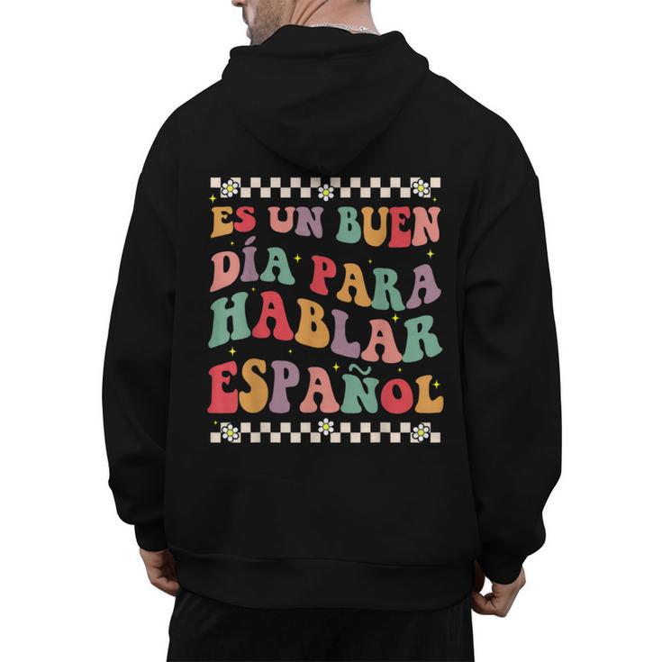 Spanish Teacher Maestra Hablar EspañOl Bilingual Teacher Men's Hoodie Back Print