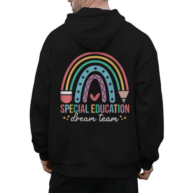 Special Education Dream Team Rainbow SPED Teacher Autism Men's Hoodie Back Print