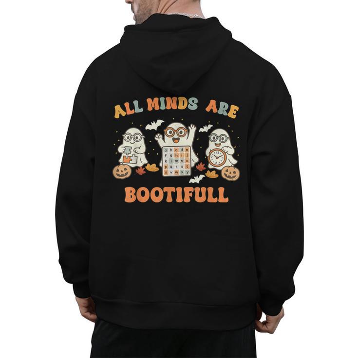 Special Education All Minds SPED Teacher Ghost Halloween Men's Hoodie Back Print