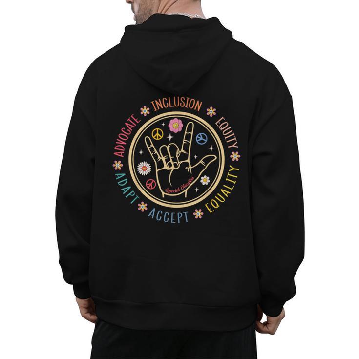 Special Education SPED Teacher IEP Advocate Inclusion Autism Men's Hoodie Back Print