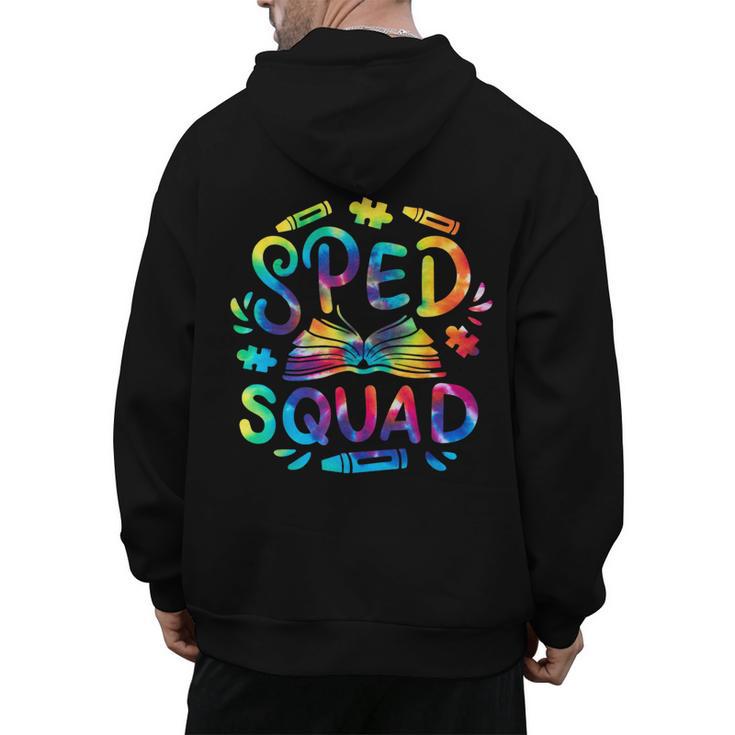 Special Education Teacher Sped Squad SPED Teacher Tie Dye Men's Hoodie Back Print