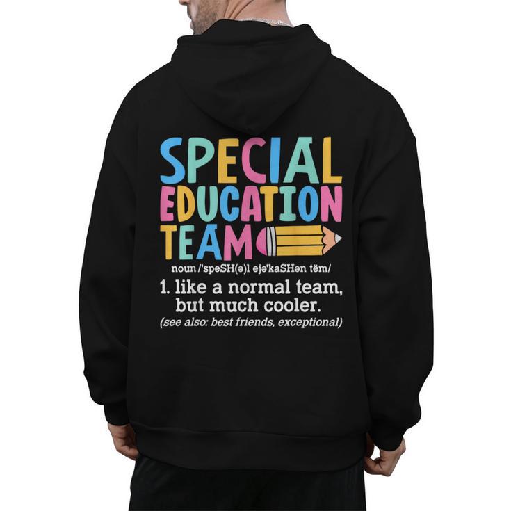 Special Education Team Definition Retro Ed Team Crew Teacher Men's Hoodie Back Print