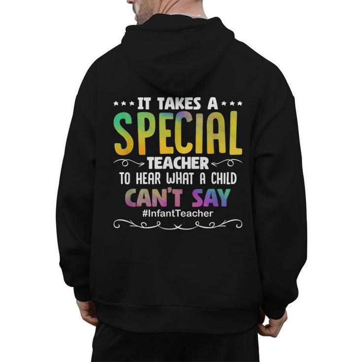 Special Teacher Daycare School Childcare Infant Teacher Men's Hoodie Back Print
