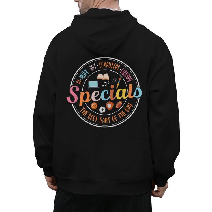 Special Teacher Music Art Library Physical Education Men's Hoodie Back Print