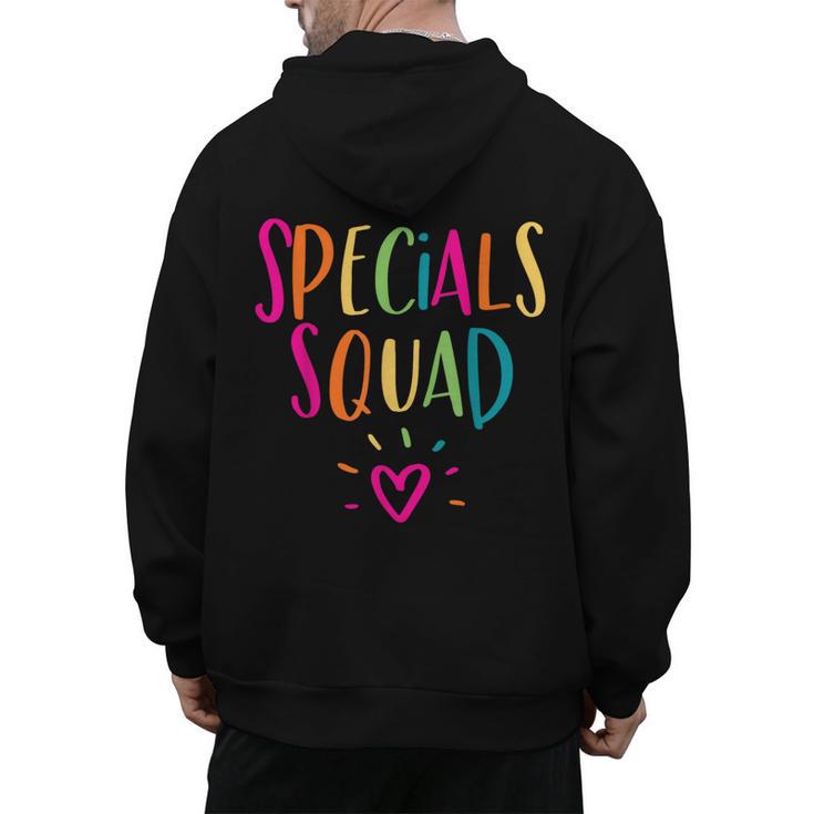 Specials Squad Art Music PE Tech Gym Teacher Team Men's Hoodie Back Print
