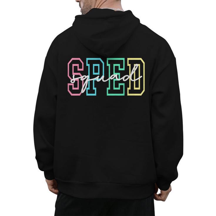 SPED Squad Team SPED Teacher Special Education Teacher Men's Hoodie Back Print