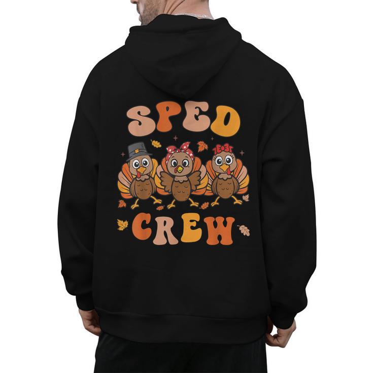 Sped Teacher Crew Thanksgiving Special Education Teacher Men's Hoodie Back Print