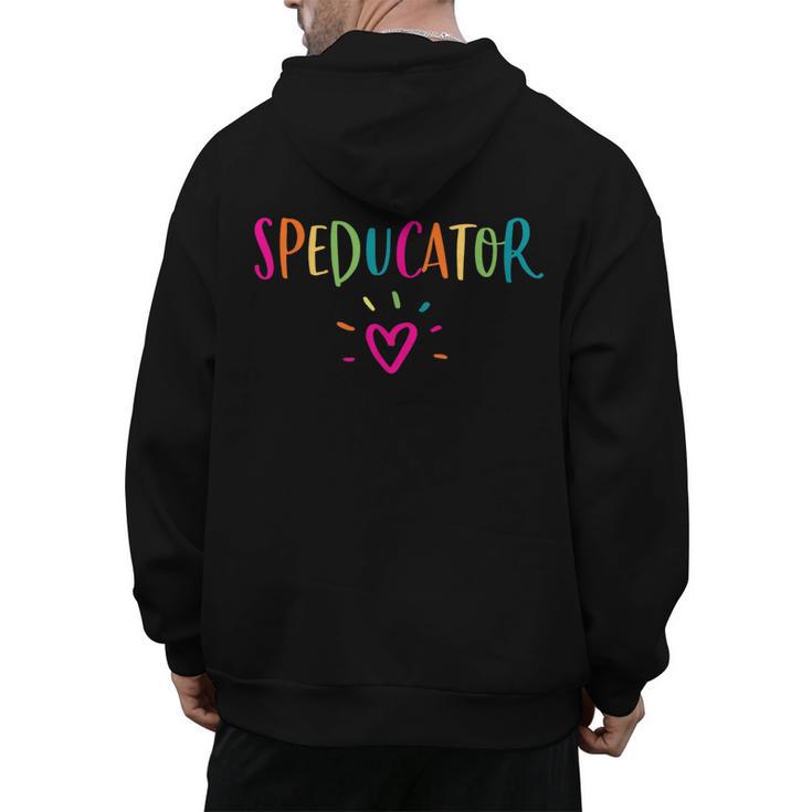 Speducator Shirt Special Education Teacher Sped Ed Men's Hoodie Back Print
