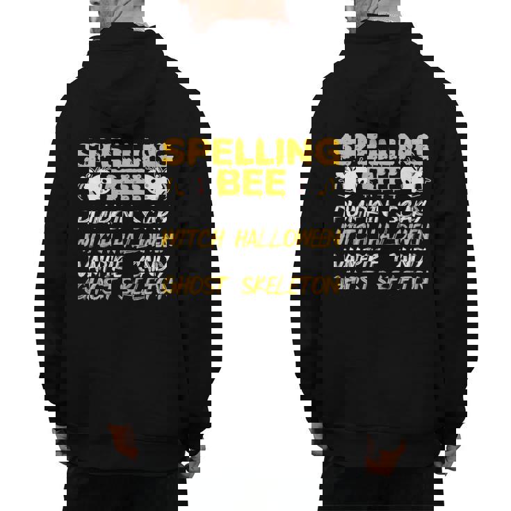 Spelling Bee Costume For a Halloween Teacher Pun Women Men&#x27;s Hoodie Back Print
