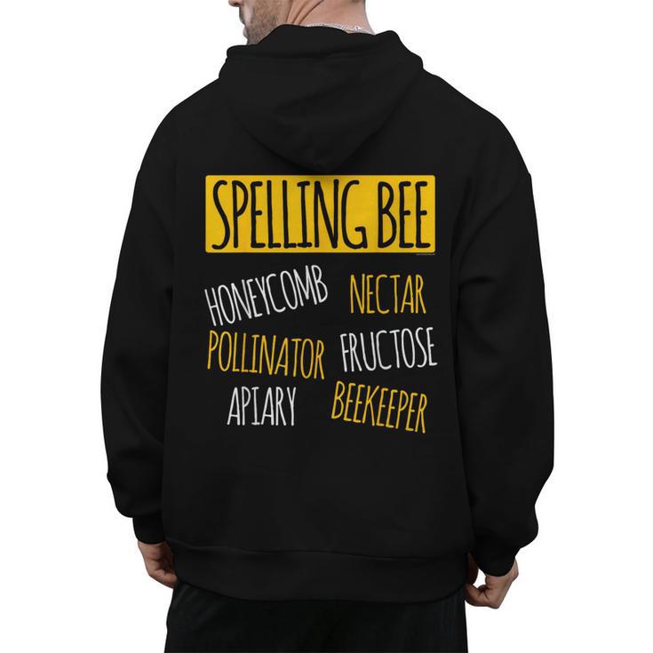 Spelling Bee Halloween Pun Costume Beekeeper Teacher Men's Hoodie Back Print