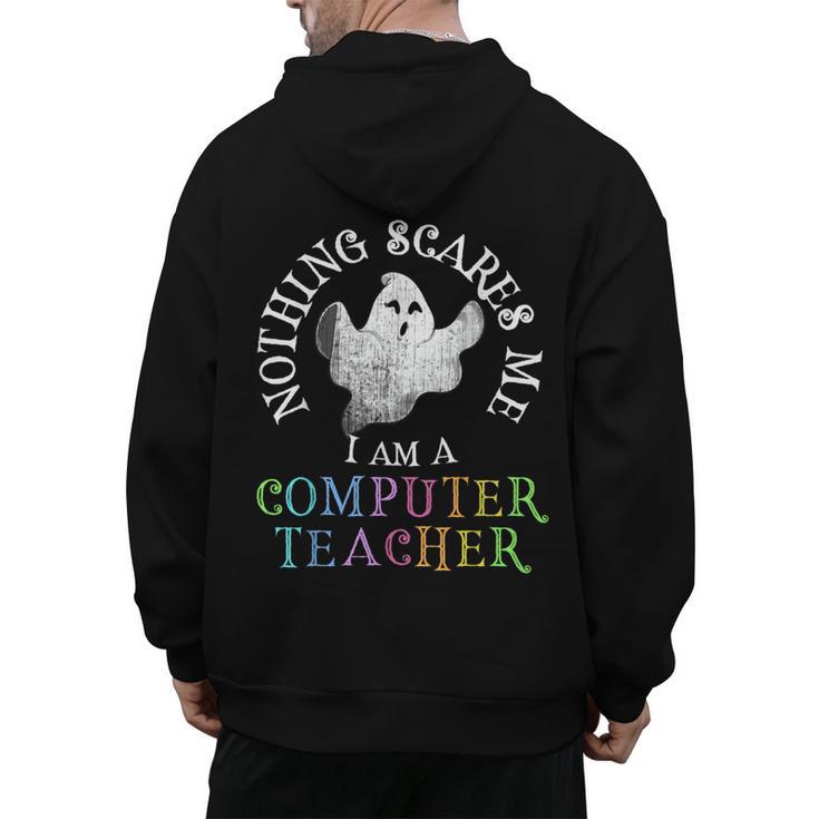 This Is My Spooky COMPUTER TEACHER Costume Don't Scare Me Men's Hoodie Back Print