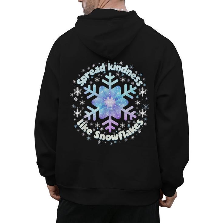 Spread Kindness Like Snowflakes Christmas Teacher Unity Day Men's Hoodie Back Print