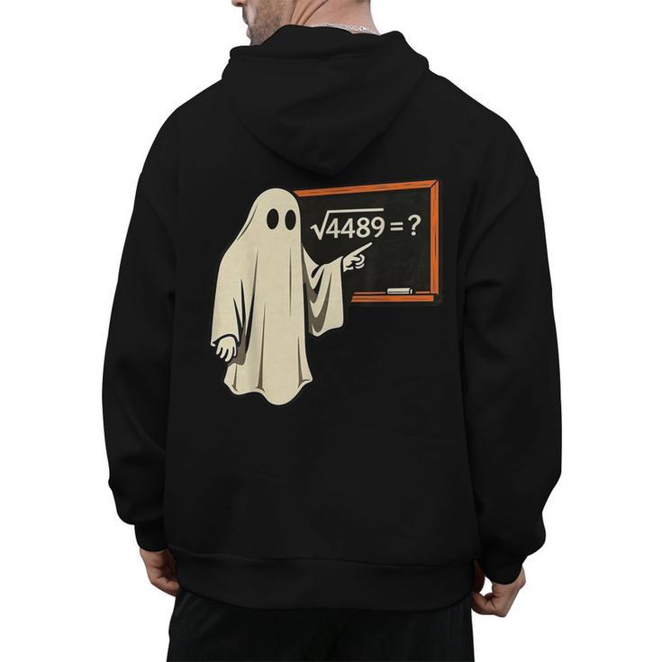 Square Root 67 Ghost Math Teacher 4489 Meme Halloween Men's Hoodie Back Print