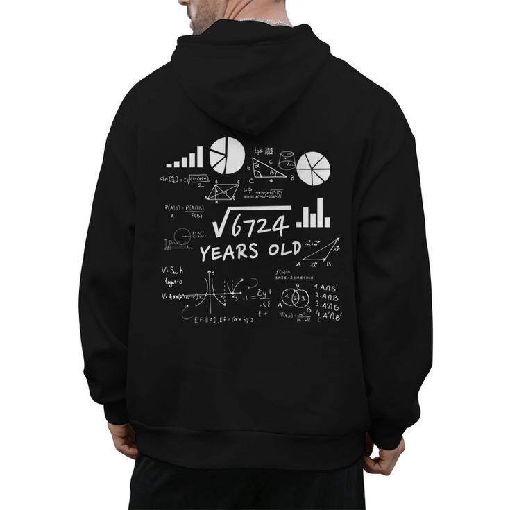 Square Root 82 Year Old  Teacher 82nd Birthday For Men Women Kids Men's Hoodie Back Print