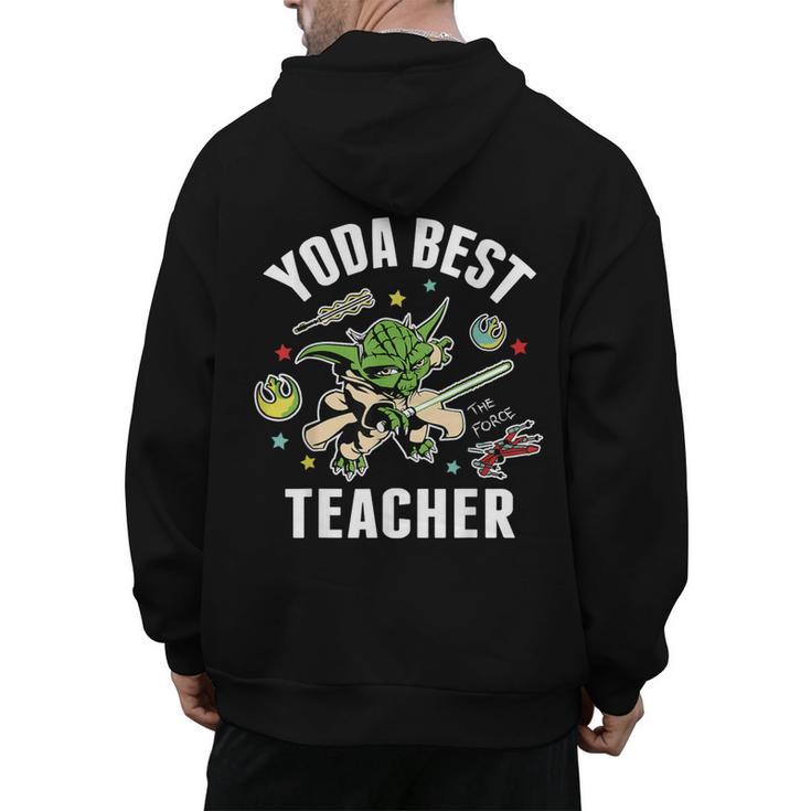Star Wars Yoda Best Teacher Icons Men's Hoodie Back Print