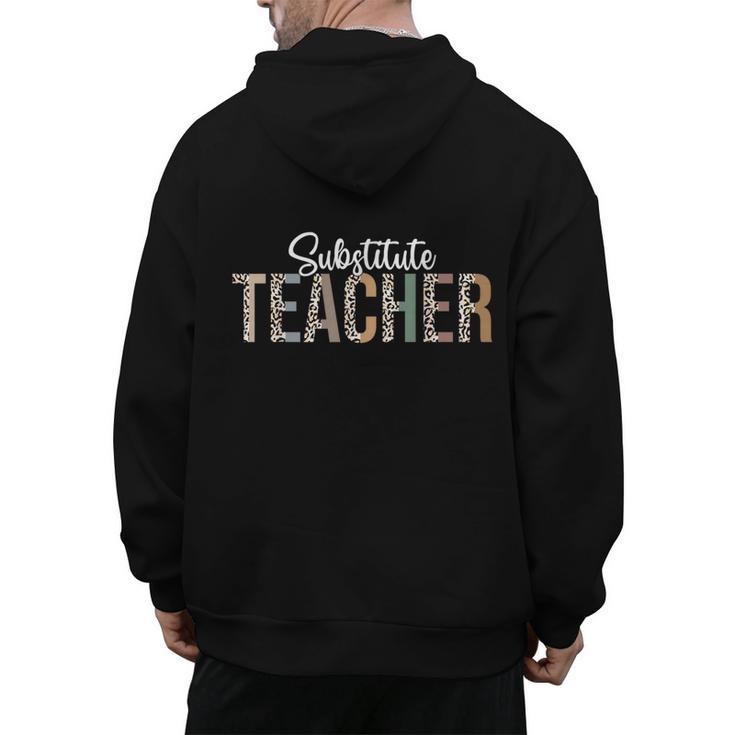 Substitute Teacher Supplies For Teachers Leopard For Men Women Men's Hoodie Back Print