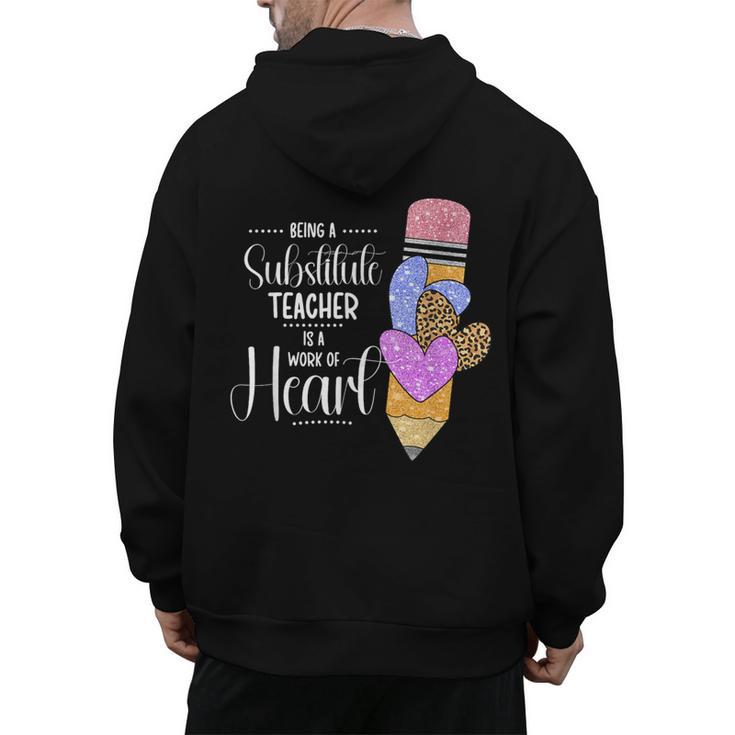 Being A Substitute Teacher Substitute Teaching Men's Hoodie Back Print
