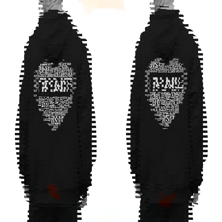 Tap Dance Heart Lover Tap Dancer Dancing Teacher For Men Women Girls Kids Men&#x27;s Hoodie Back Print