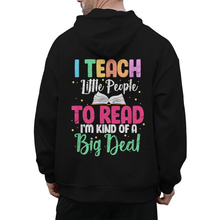 I Teach Little People To Read Reading Teacher For Men Women Girls Kids Men's Hoodie Back Print