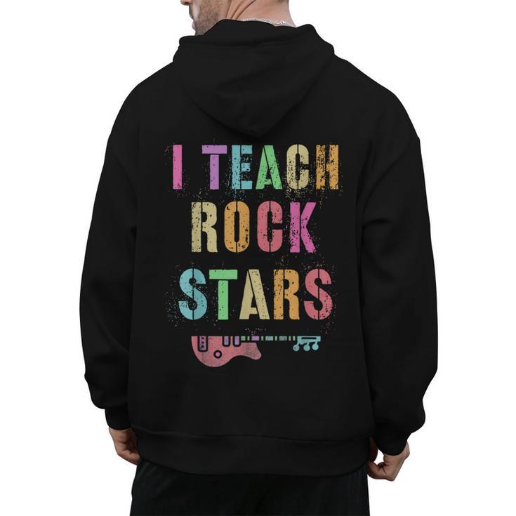 I TEACH ROCKSTARS Band Vibes Teacher Rocks My Music Teaching Men's Hoodie Back Print