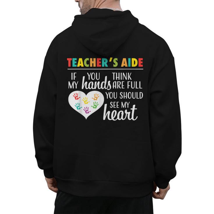 Teacher Aide Appreciation Cute Heart Tee For Women Men's Hoodie Back Print