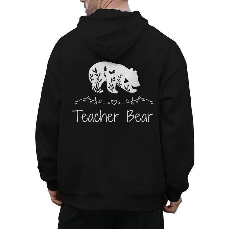 Teacher Bear For Educators Teacher Appreciation Men's Hoodie Back Print