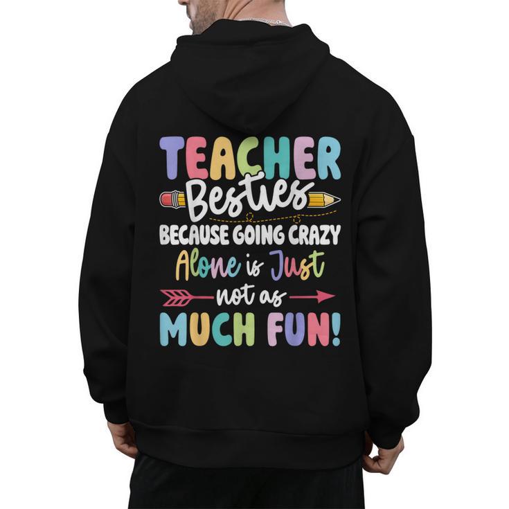 Teacher Besties Matching Teacher Besties Men's Hoodie Back Print