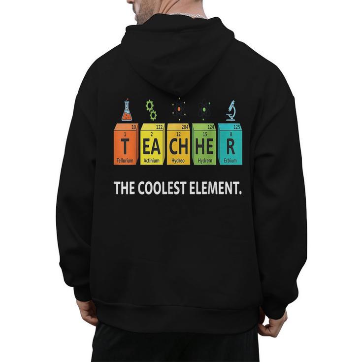 Teacher The Coolest Element Chemistry Periodic Table Science Men's Hoodie Back Print