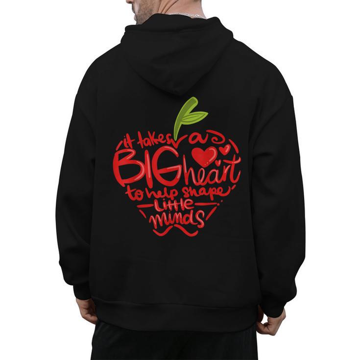 Teacher Day T Shirt Appreciation Day Apple Teach Learn Men's Hoodie Back Print