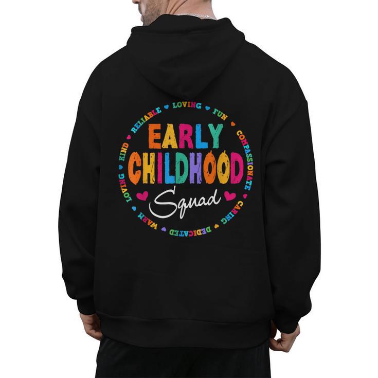 Teacher Early Childhood Squad T-Shirt Men's Hoodie Back Print