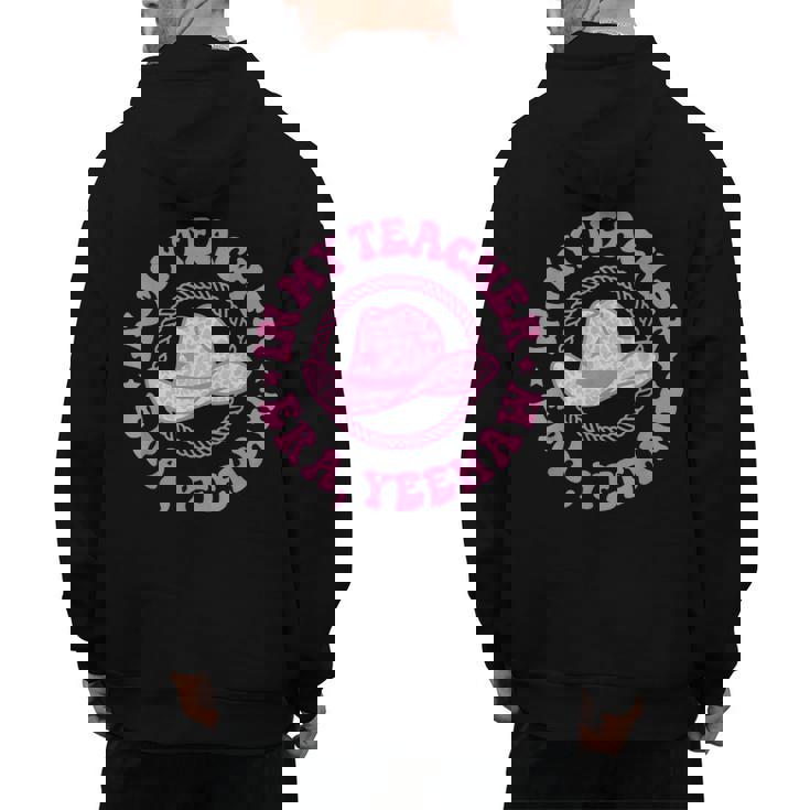 In My Teacher Era Yeehaw Pink Teacher Western Cowgirl Men&#x27;s Hoodie Back Print, trending gift